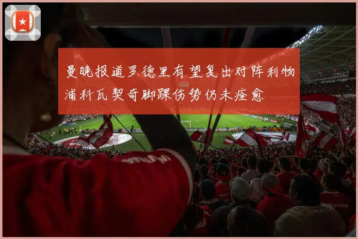 曼晚报道罗德里有望复出对阵利物浦科瓦契奇脚踝伤势仍未痊愈